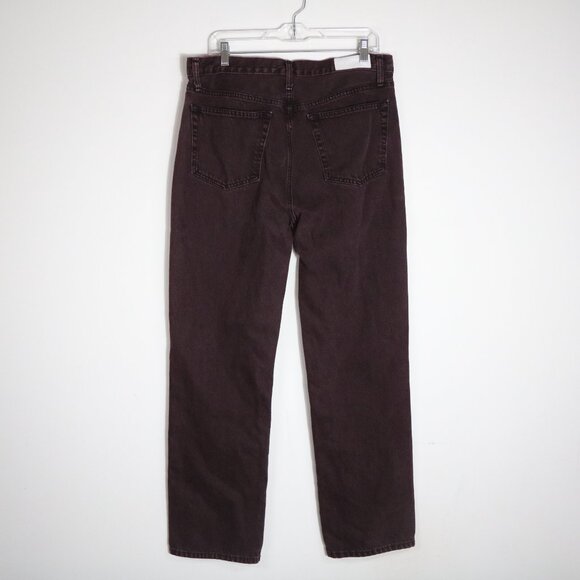 Re/Done Straight Leg Jeans in Rich Brown - Picture 6 of 7